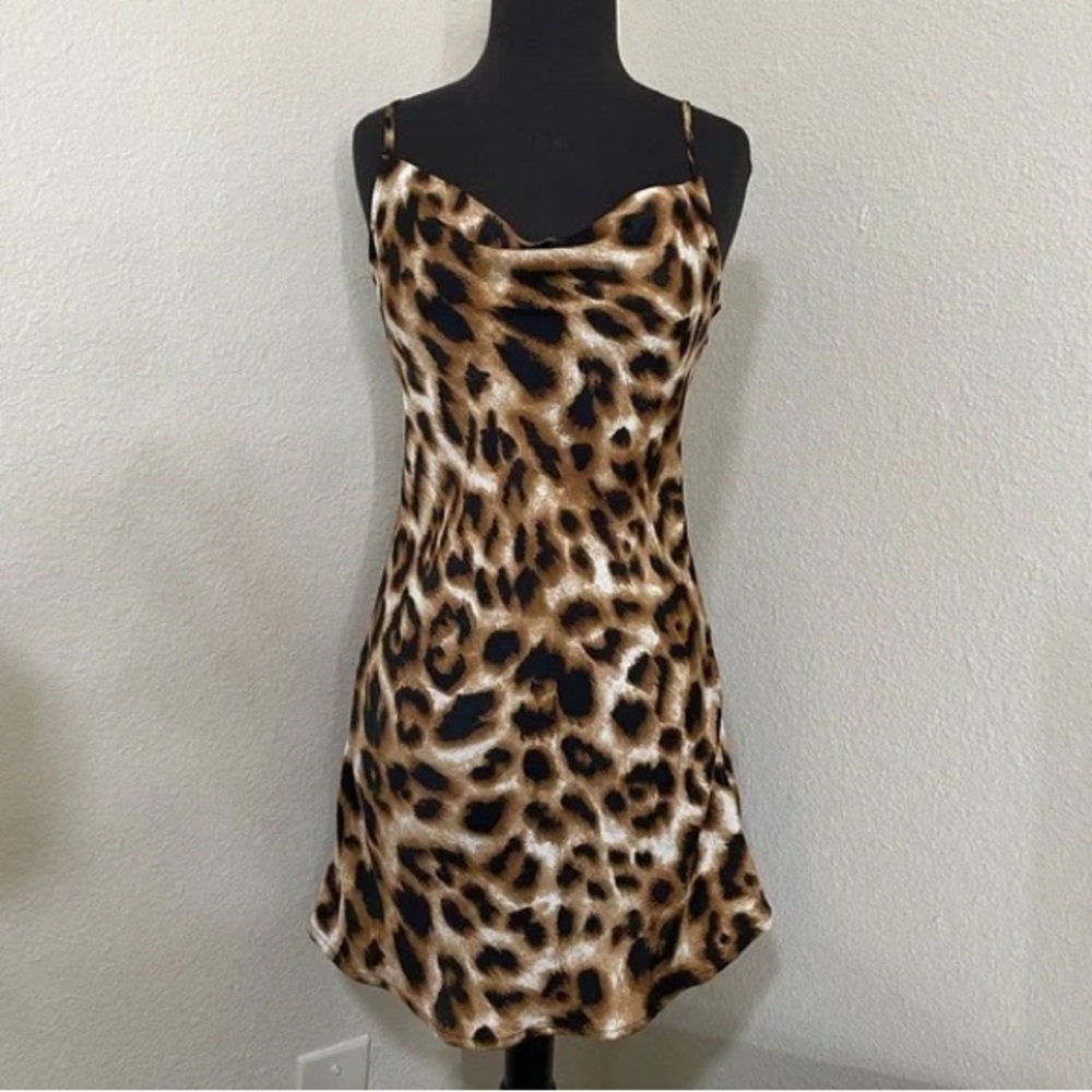 Mini Cheetah Slip Dress